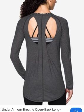 Under Armour Women's Open-Back Long Sleeve Top new with tag!